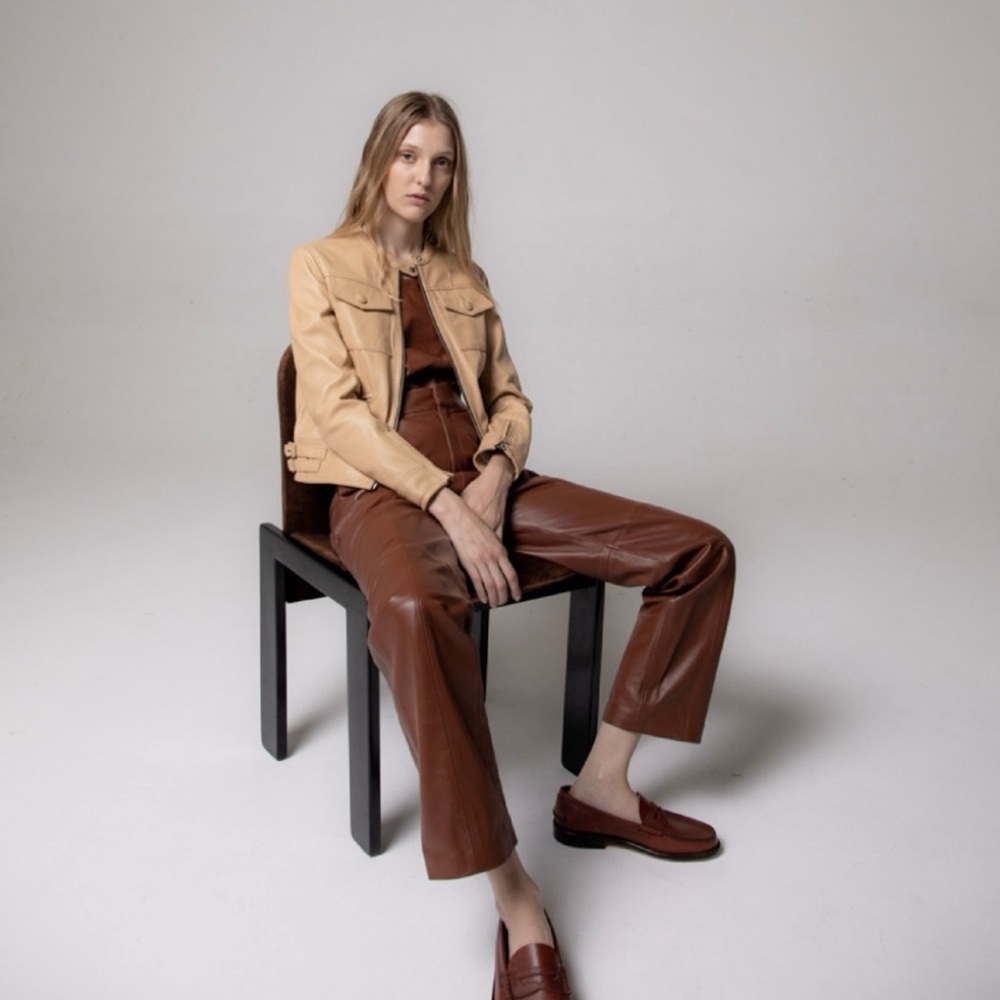 DOMA 100% lamb and goat suede bomber jacket